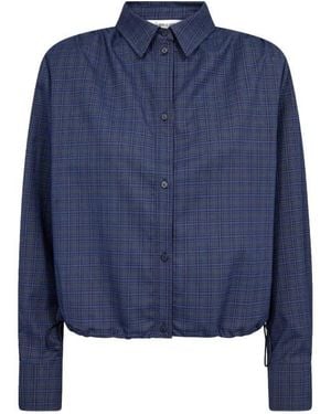 co'couture Blouse Lange Mouw 500316 Daxtercc - Blauw