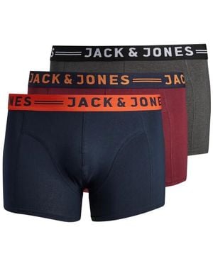 Jack & Jones Plus Size Boxershorts Trunks Jaclichfield 3-Pack - Blauw