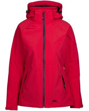 Trespass Ladies Tilbury Tp75 Waterproof Jacket - Red