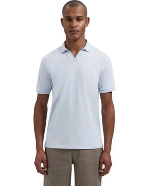 Dstrezzed Bowie V-Neck Polo Stretch Pique - Blauw