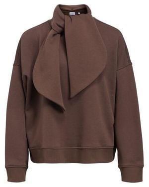 Object Objarina L/Oz Tie Sweatshirt Noos 23049534 Seal - Bruin