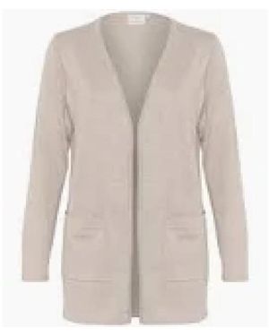 Kaffe Kcfarsia Long Cardigan - Naturel