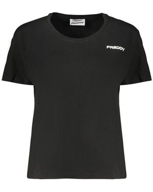 Freddy Zwarte Katoenen T-Shirt