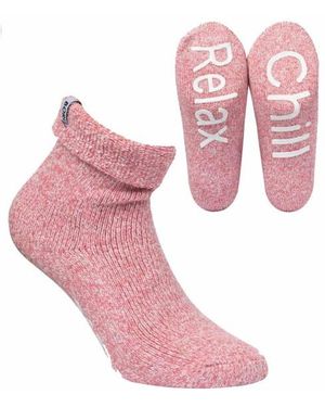 Apollo Couture Boru Huissokken Chill En Relax Antilsip Met Wol Mellee - Roze