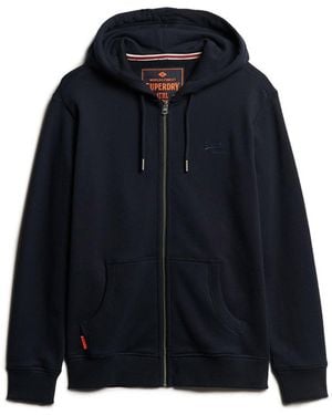 Superdry Essentiële Logo Sweatvest Met Rits - Blauw