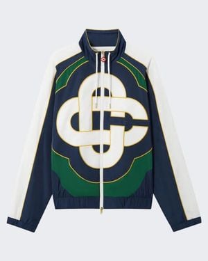 CASABLANCA Cc Applique Colourblock Windbreaker Jacket - Groen