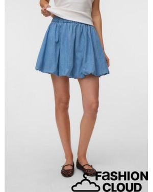 Vero Moda Vmjanni Mr Short Balloon Dnm Skirt - Blauw