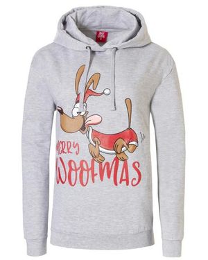 Apollo Couture Kersttrui Met Capuchon Merry Woofmas Hoodie - Grijs