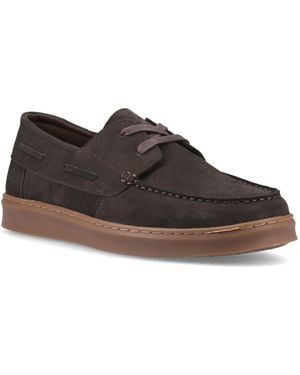 Hush Puppies Madden Leather Boat Shoes - Brown