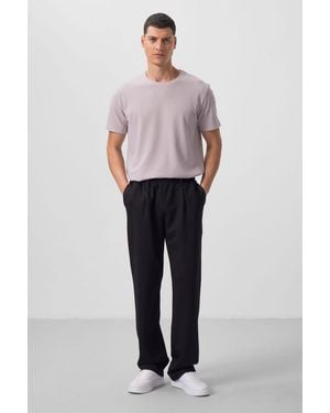 TOMMY LIFE Wide-Leg Palazzo Trousers - Black