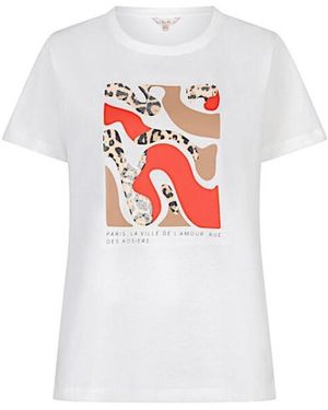 EsQualo T-Shirt Sp26-05014 Offwhite - Wit