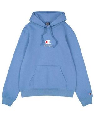 Champion Logo Standaard Hoodie - Blauw
