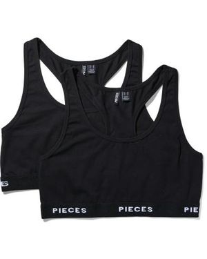 Pieces Bh Pclogo 2-Pack - Zwart