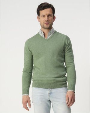 Campbell Trui V-Hals - Groen