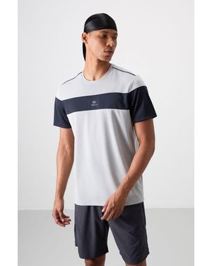 TOMMY LIFE Colour Block Crew Neck T-Shirt - White