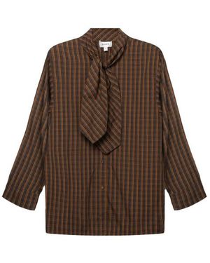 Aaiko Blouse Lange Mouw Janesse Co 532 - Bruin