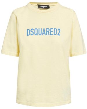 DSquared² Eco Dyed Easy T-Shirt Cotton - Yellow