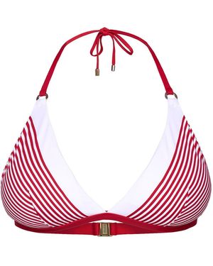 Joop! Vrouwen Triangel Bikinitop Streifen - Roze