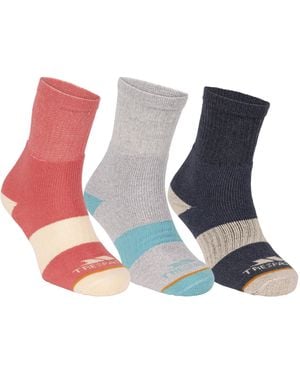 Trespass Ladies Wendall Socks (Pack Of 5) Tone/Heather/ Haze) - Blue