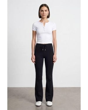 Dilvin Slim Fit Crop Jersey Blouse - White
