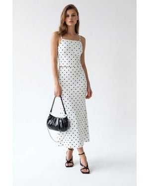 MixRay High Waist Polka Dot Two-Piece Coord - White