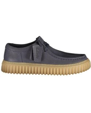 Clarks Blauwe Leren Classic Schoen