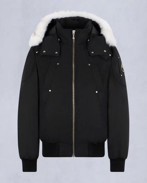 Moose Knuckles Original Ballistic Bomber Natural Shearling - Zwart