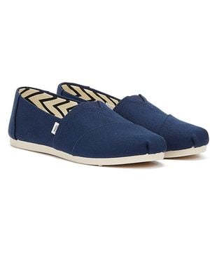 TOMS Alpargata Cotton Canvas Espadrilles Rubber - Blue