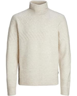 Jack & Jones Jprccmilo Knit Roll Neck Bf - Wit