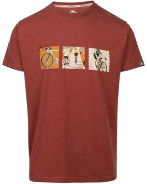 Trespass Kooten T-Shirt (Burnt Sienna Marl) - Red