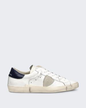 Philippe Model Lage Sneaker Met Klassiek Detail - Wit