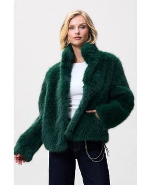 Catwalk Junkie 250226 Fur Jacket - Groen