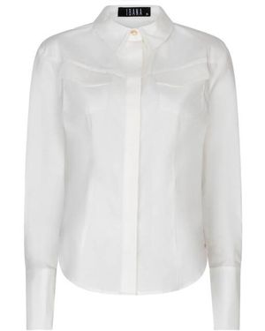 Ibana Blouse Lange Mouw 302610027 Brandy - Wit