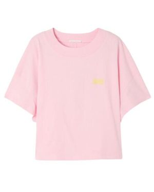 American Vintage Gixy T-Shirts Gix02Be26 - Roze