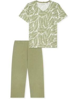 Schiesser Vrouwen Pyjama Comfort Essentials - Groen