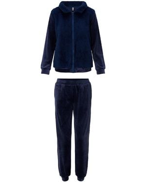 Lingadore Velvet Fleece Huispak - Blauw