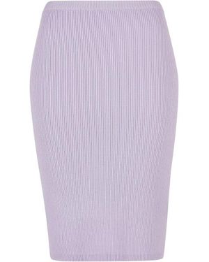Urban Classics Ribgebreide Midi Rok - Paars