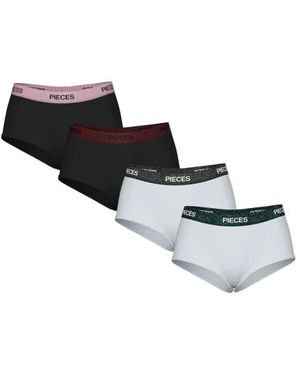 Pieces Hipster Pclogo Glitter 4-Pack Zwart