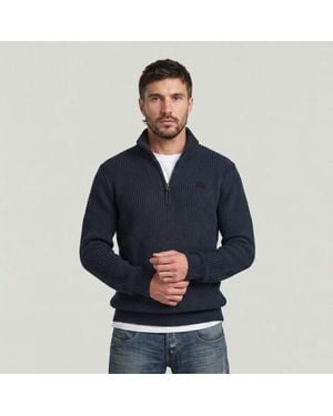 G-Star D27961 D754 7160 Double Collar Knit Patriot - Blauw