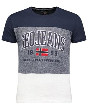 GEOGRAPHICAL NORWAY T-Shirt Jerudico - Blauw