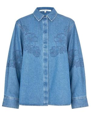 Second Female Blouse Lange Mouw 60391 Cornelia - Blauw