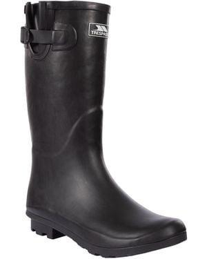 Trespass Ladies Damon Waterproof Wellington Boots Rubber - Black