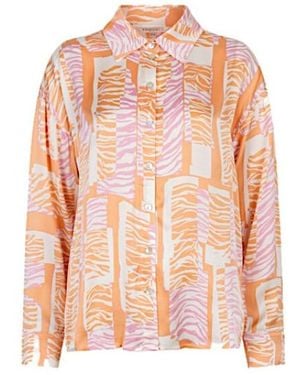 EsQualo Blouse Sp26-10030 Print - Roze