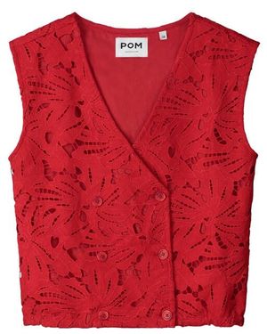 Pom Top Zonder Mouw Sp9581 - Rood