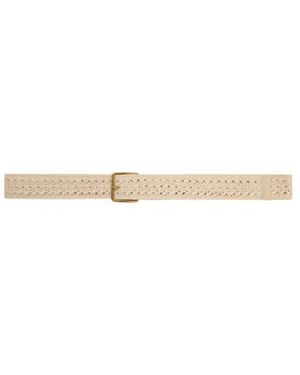 Grace & Mila Pastille Riem Gouden Gesp - Naturel