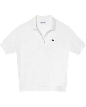 Lacoste Logo Loose Fit Polo Shirt - Wit