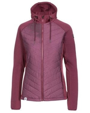 Trespass Ladies Grace Sports Full Zip Hoodie (Fig) - Purple