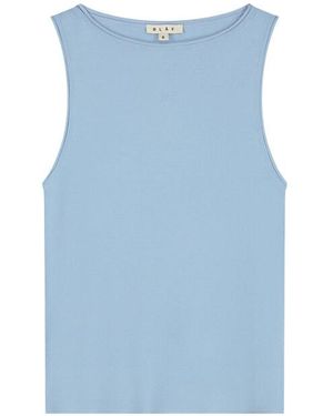 OLAF HUSSEIN Top Zonder Mouw W240704 Retro - Blauw