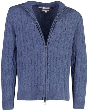 Tommy Hilfiger Vest Kabelstructuur - Blauw