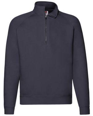 Fruit Of The Loom Premium Sweatshirt Met Ritssluiting - Blauw